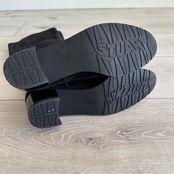 NIB Stuart Weitzman Black Suede Knee High Boots Women's 8 - Picture 9 of 12